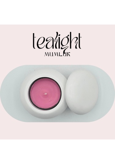 Aurora Tealight Mumluk Dekoratif Obje El Yapımı Tekli Beyaz
