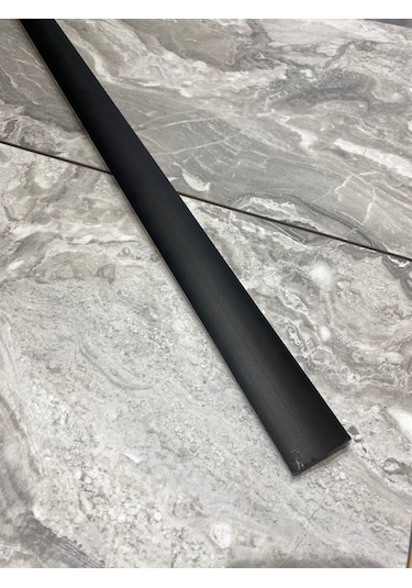 Alüminyum Siyah Kapı Eşik Profili Parke Kapı Altı Çıtası Yapışkan
