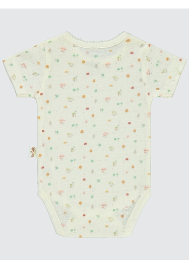 Bebetto Kız Bebek Çıtçıtlı Badi 0-9 Ay Ekru