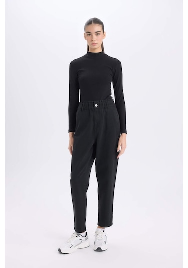 Defacto Paperbag Gabardin Kumaş Pantolon Cepli Standart Paça Gabardin Pantolon S2790az25spbk81 Siyah Defacto Paperbag Gabardin Kumaş Pantolon Cepli Standart Paça Gabardin Pantolon S2790az25spbk81 Siyah