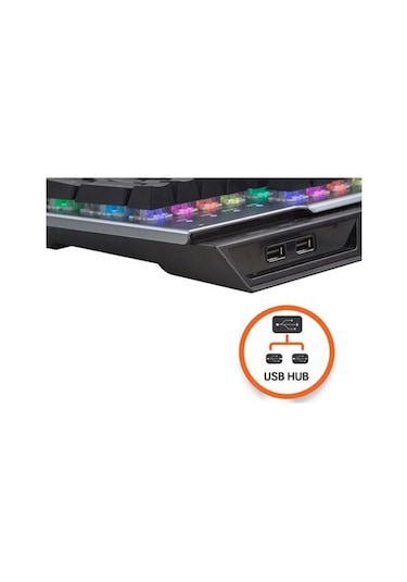 Rampage KB-RX92 COMMANDER 2*Usb Hub Multimedya Mekanik Gaming Q Klavye