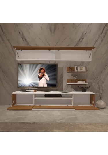 Decoraktiv Trendstyle 5 Slm Tv Ünitesi Tv Sehpası Beyaz - Ceviz
