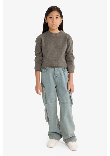 Defacto Kız Çocuk Standart Fit Bisiklet Yaka Triko Kazak F0108a825wngr83 Gri Defacto Kız Çocuk Standart Fit Bisiklet Yaka Triko Kazak F0108a825wngr83 Gri