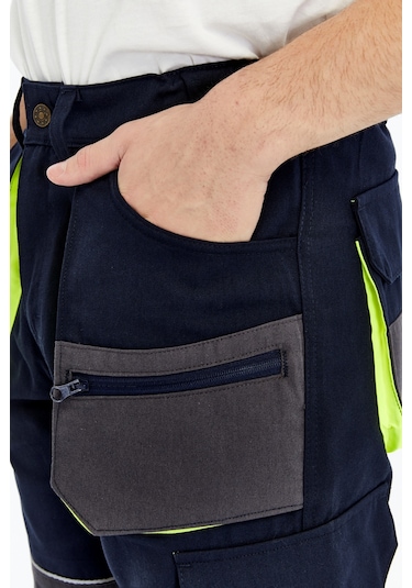 Uniprom İş Pantolonu Lizbon Plus Model Çok Cepli Harman Kumaş Lacivert Lacivert