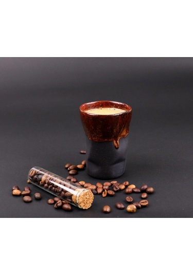 Perlotus 90 Ml Seramik Kulpsuz El Yapımı Yamuk Espresso Fincanı -1 Adet