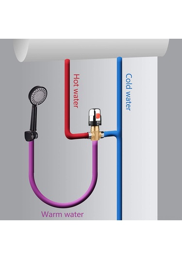 Neevoyu Evler İçin G1/2 Bronz Termostatlı Kanal Kapağı - Güneş Enerjisi Ve Isıtıcı Sistemleri İçin Sıcaklık Kontrol Valfi