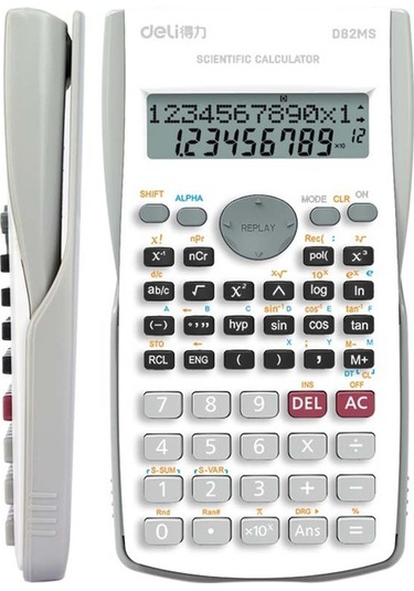 Deli Bilimsel Hesap Makinesi 240f-10+2 Digits Beyaz D82ms