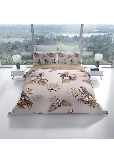 Cattleya Parland 3D Pamuk Saten Çift Kişilik Nevresim Takımı