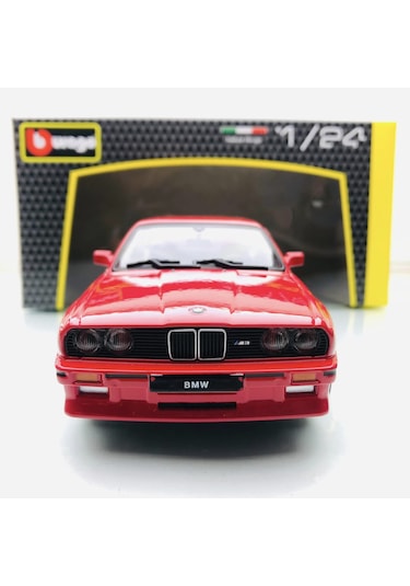 Yeni - New 1988 Bmw M3 E30 Red 1:24 Ölçek Burago Marka