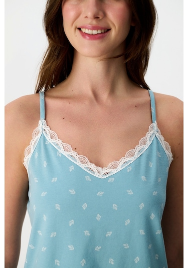 Penti Mavi Aqua Şortlu Pijama Takımı