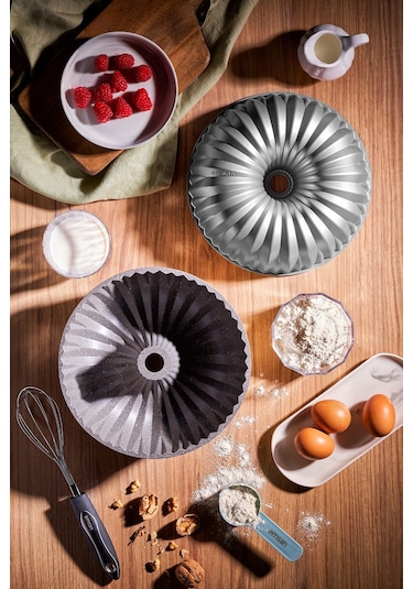 Emsan Griss Hardstone Gri Döküm Kek Kalıbı 24 cm