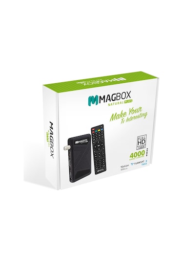 MAGBOX NATURAL PLUS FULL HD + USB MİNİ HD UYDU ALICISI TKGSLİ + Y