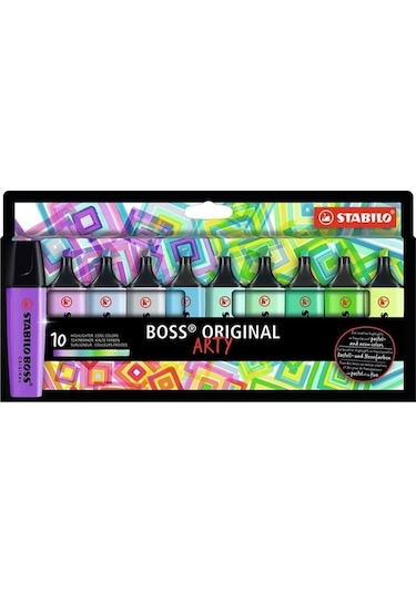 Stabilo Boss Original Arty Soğuk Renkler İşaretleme Kalem Seti 10'Lu 70/10-2-20 Çok Renkli
