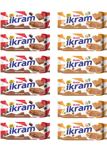 Ülker İkram 84 Gr Çikolatalı Ve Fındıklı 12 Li Karma Paket