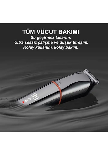 Emtulife Lı-1386 6in1 Erkek Bakım Kiti Saç Sakal ve Tüm Vücut Bakım Seti