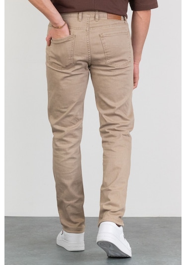HLT Jeans Erkek Esnek Likralı Jeans Pantolon - Bej