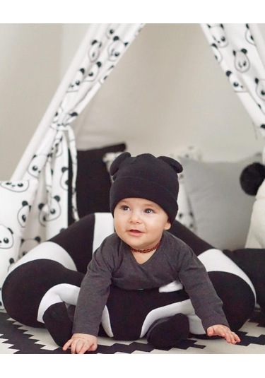 Bebeyatmaz Bebek Destek Minderi Siyah - Beyaz