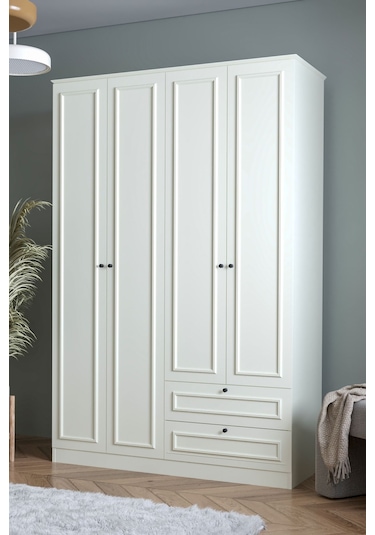 Sarmobi Mira 4 Kapaklı 2 Çekmeceli Dolap 54mra600108ayay Bej