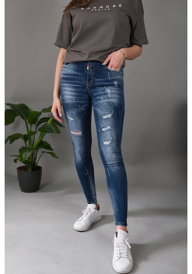 Barmore Mavi Kadin Jean Mavi