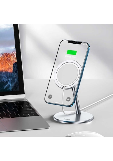 Benks L37 Magsafe Şarj Standı - ZORE-218807 Gümüş