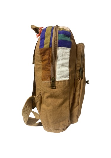 Kaliteli Renkli Vintage Salaş Disayn Günlük Sırt Gezi Okul Seyahat Çantası 28 Cm X 37 Cm Camel