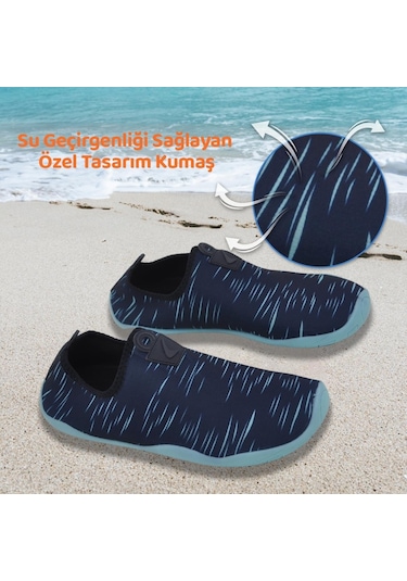 Black Deer Hayal Lacivert-Turkuaz Çok Amaçlı Plaj Ve Deniz Ayakka