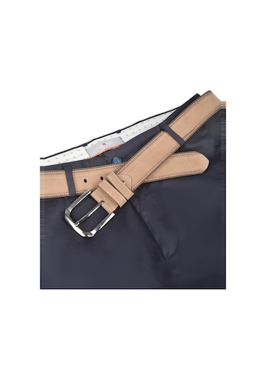 Deepsea Erkek Vizon 4 Cm Eninde Süet Kemer Suni Süet Spor Kemer 2402643 Vizon