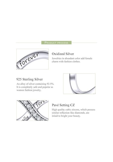 Pembe Bamoer Büyük Takılar Gümüş 925 Infinity Aile Sonsuza Kadar Kristal Charm Bilezik İçin