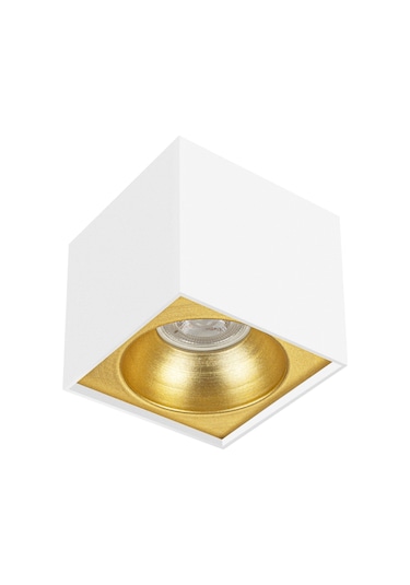 Spot Lamba Led 7W Kare Beyaz-Gold Duvar Aydınlatma Armatür