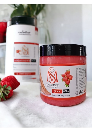 Ms Kalsedon Professoinal Çilek Aromalı Vücut Peeling 800 G
