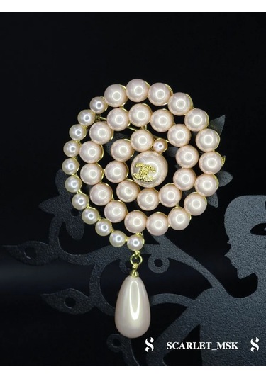 Scarlet Msk Chanel İnci Broş 214275649 Beyaz