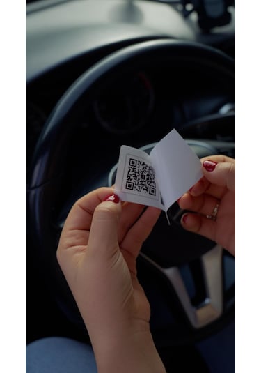 Qr Car Park-uyarı -kontrol Araç İletişim Etiketi