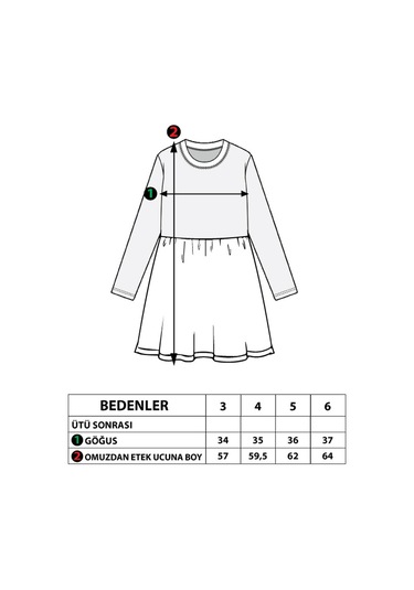 Toontoy Kız Çocuk Baskılı Elbise Pudra