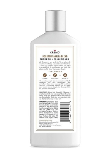 Cremo 2 in 1 Bourbon Vanilla Şampuan 473 ML