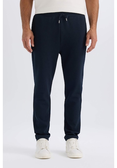 DeFacto Eşofman Altı Twill Slim Fit Dar Kesim Beli Bağcıklı Cepli Düz Paça D9708AX24AUNV82