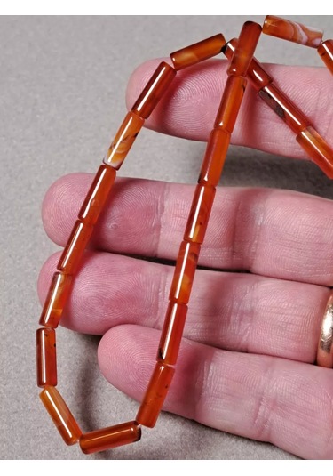 Beautiful Stones Tubular Kırmızı Jasper Boncuklar 202688946