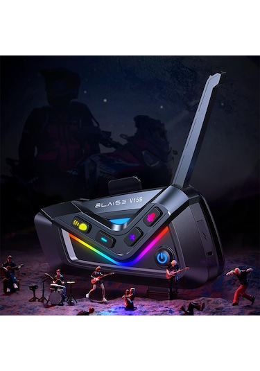 Blaıse V15s Bluetooth + Mesh Motosiklet Intercom Siyah