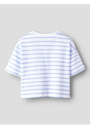 Name It Nmfvitanni Ss Short Rlx Top Kız Çocuk Crop T-shirt 13241601 Mavi