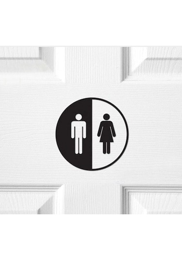 Klozet Banyo Sticker Wc Yapıştırma Resim 9 Siyah