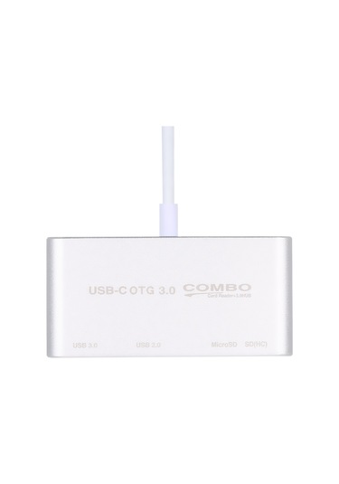 Wezone Alüminyum 5-in-1 Usb-c 3.1 Hub: Usb 3.0 Çevirici, Sd/tf Kart Okuyucu, Otg Desteği - Gümüş 5gbps