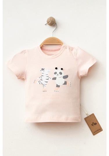 %100 Pamuklu My Skatıng Frıend T-shirt Pembe