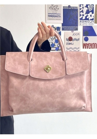 Fastbuy Kadınlar İçin 15.6/16 İnç Huawei & Lenovo Xiaoxin Air Uyumlu El Çantası - Pembe, Seyahat & Çalışma Dostu Pembe