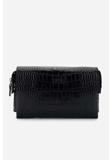 Valmenti Erkek Hakiki Deri Siyah Kroko El Çantası 147 895 Erk Cnt Y25 Sıyah Kroko Siyah