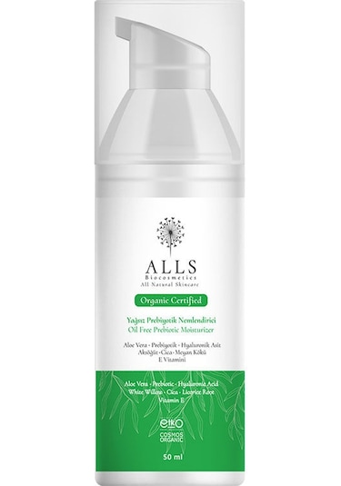 Alls Biocosmetics Yağsız Prebiyotik Nemlendirici Krem 50 ML