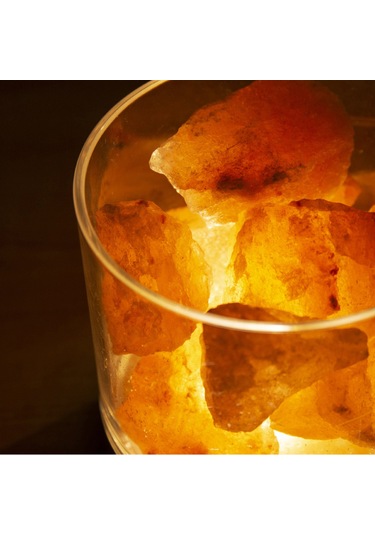 Qingmipy Doğal Himalaya Tuz Lambası - 7 Renkli Led Işık, Usb Şarjlı Hava Temizleyici Dekoratif Aydınlatma Beyaz