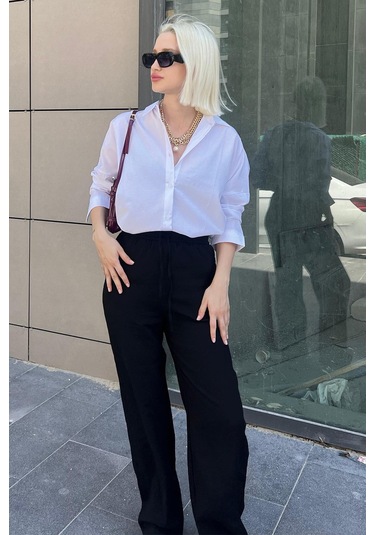 Madmext Mad Girls Beyaz Oversize Gömlek Mg1369-beyaz Beyaz