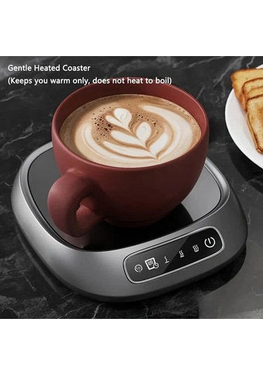 Honeybeeshop Mommed Akıllı Sabit Sıcaklık Dokunmatik Gri Isıtma Pedi 3 Hız Usb Güçlü İzolasyonlu Çay Süt Sıcak Çikolata İçin Ev Ofis