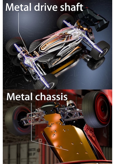 1:14 70 Km Hız Yapan Metal Gövde Ve Alaşım Rc Araba Hunter 4x4 Fırçasız Motor Uzaktan Kumandalı Araba