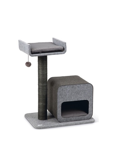 Karlıe Kedi Tırmalama+ev Flavıe Gri 60x40x77cm