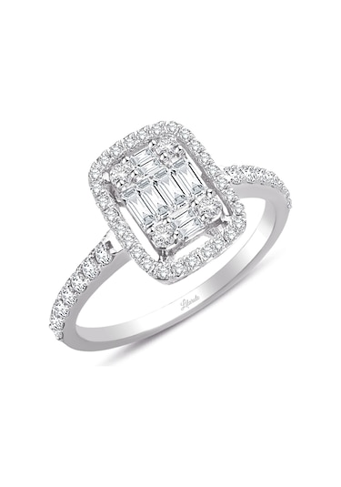 0.72 Ct Baget Pırlanta Modern Tasarım Yüzük